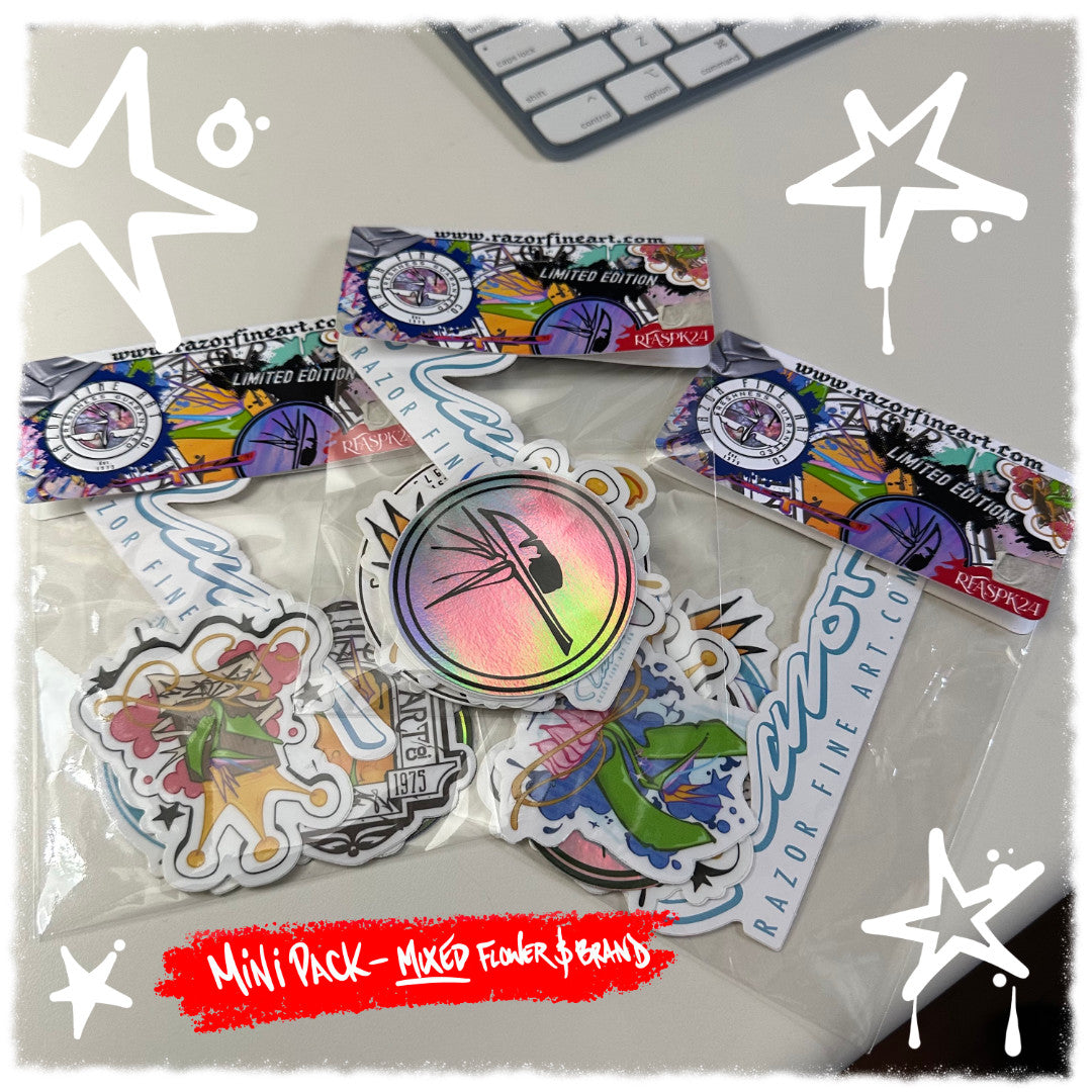 Mini Sticker Pack Mixed Flowers & Brand Images Only Vol. 1 (6 Pcs.)