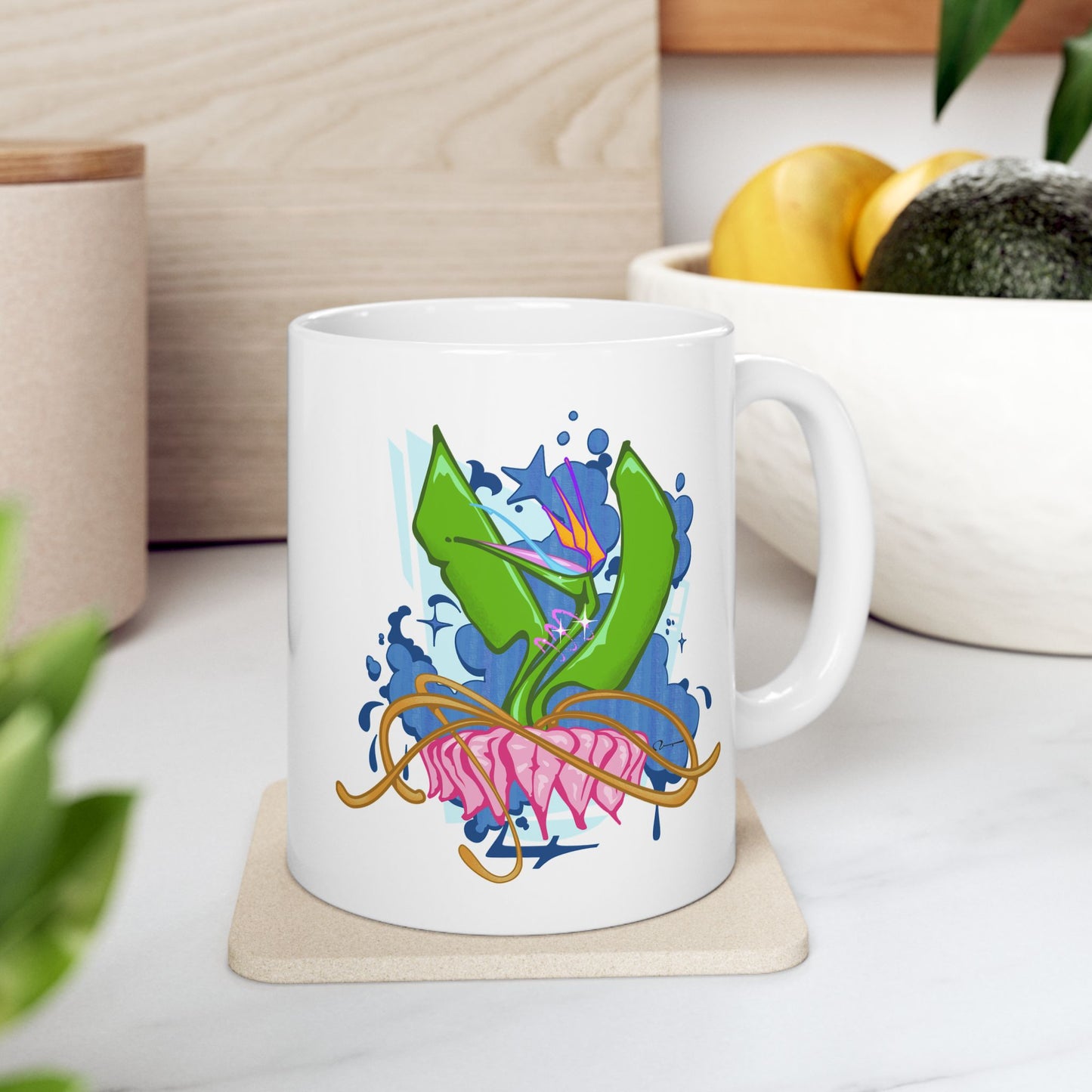 RFA Lotus Bird Ceramic Mug 11oz