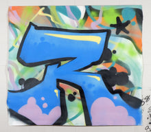 The R's Blue Purp Graffiti on Heavyweight canvas