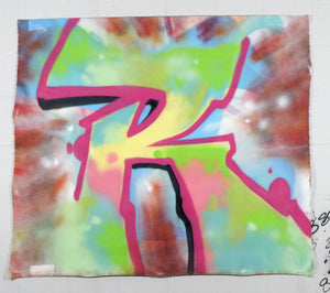 The R's Classic Graffiti Fill R on Heavyweight Canvas unstretched